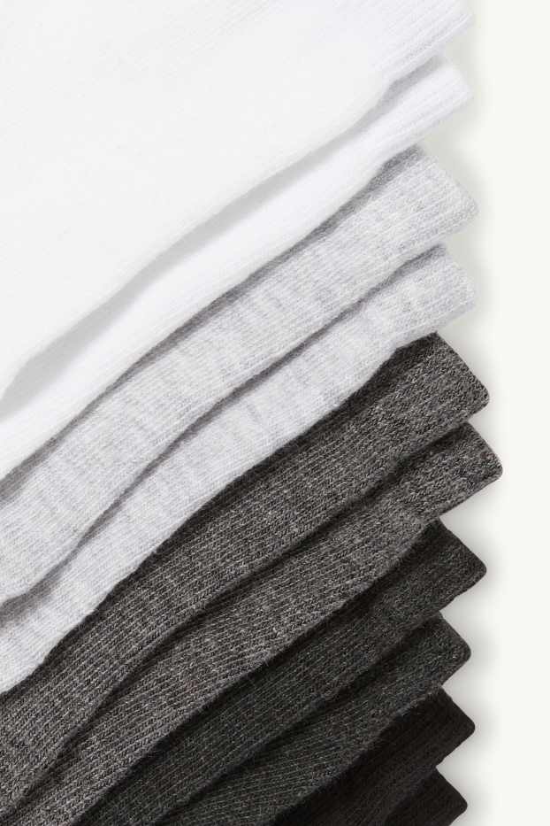Kinder Buben - Multipack 5er - Socken - weiß / schwarz