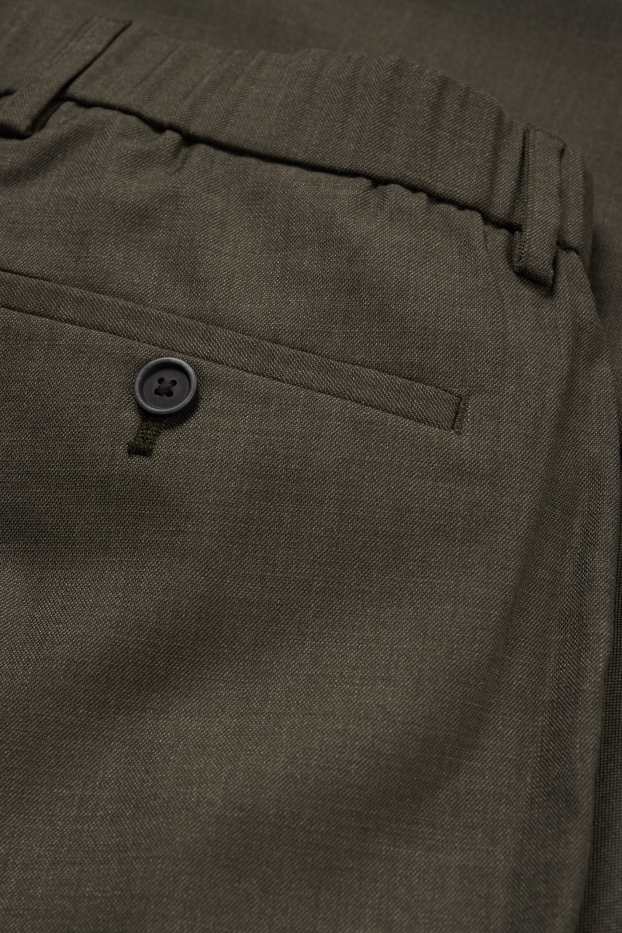 Hommes - Pantalon de costume - regular fit - Flex - vert foncé