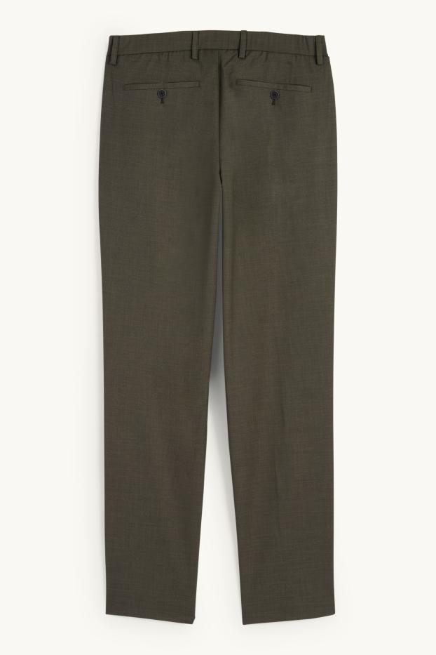 Hommes - Pantalon de costume - regular fit - Flex - vert foncé