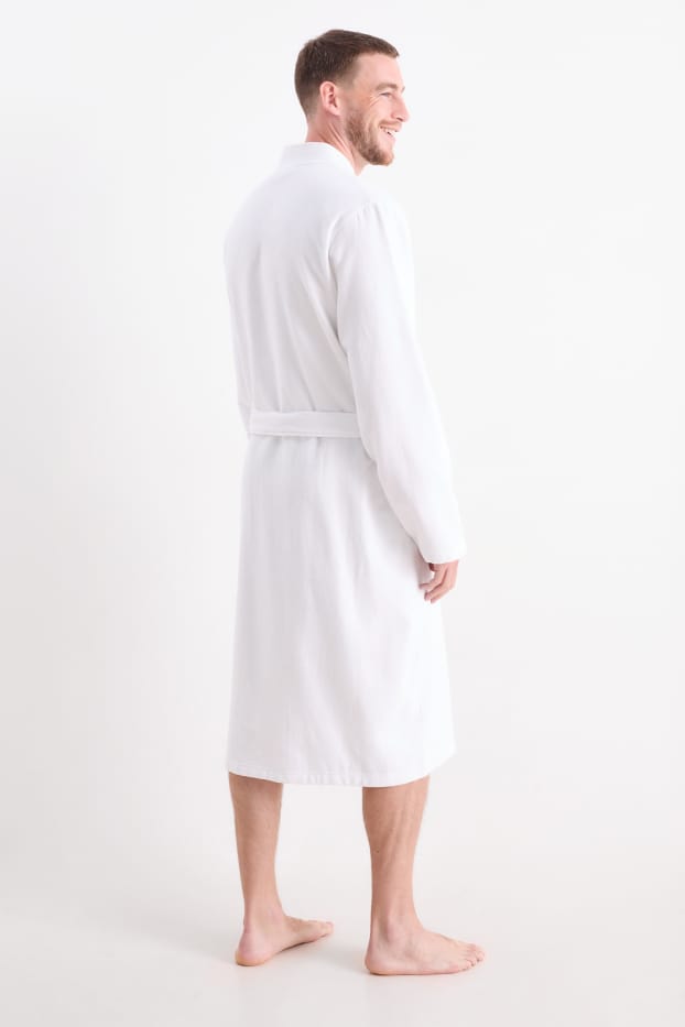 Heren - Badstof badjas - wit