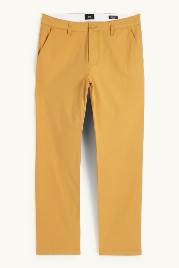 Home - Pantalons xinos - regular fit - groc mostassa