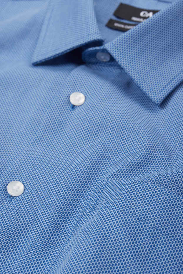 Heren - Business-overhemd - regular fit - kent - gemakkelijk te strijken - blauw