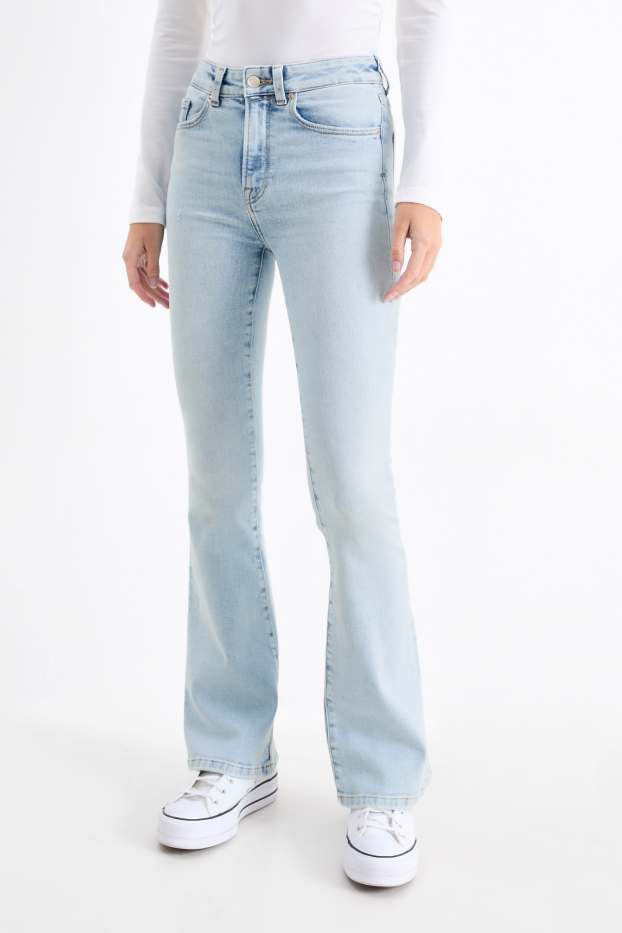 Femmes - Flared jean - mid waist - LYCRA® - jean bleu clair