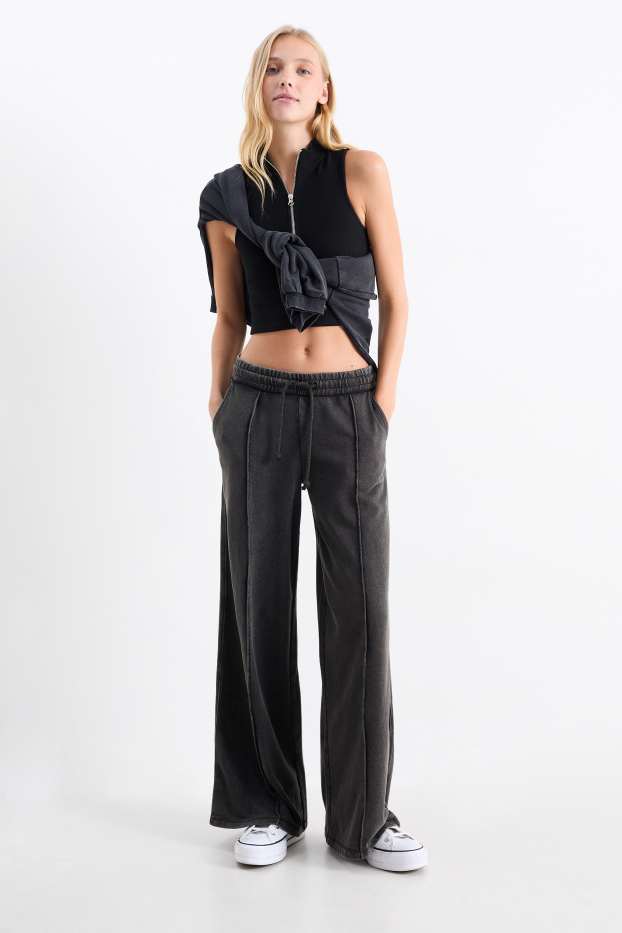 Dames - Joggingbroek - donkergrijs