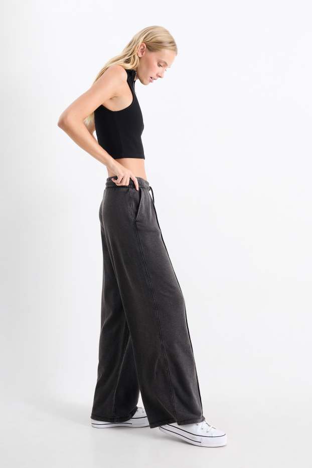 Dames - Joggingbroek - donkergrijs