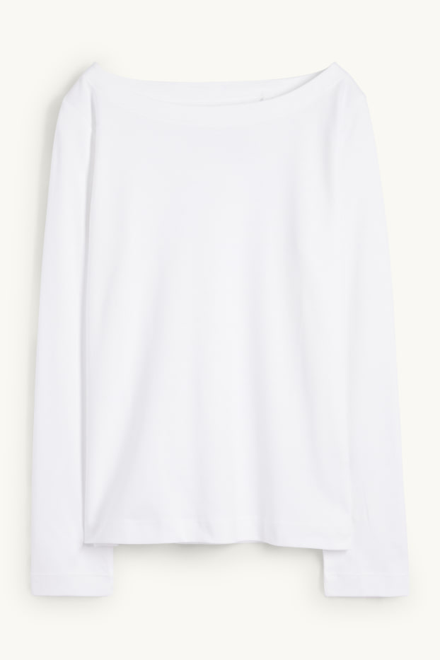 Dames - Basic longsleeve - wit