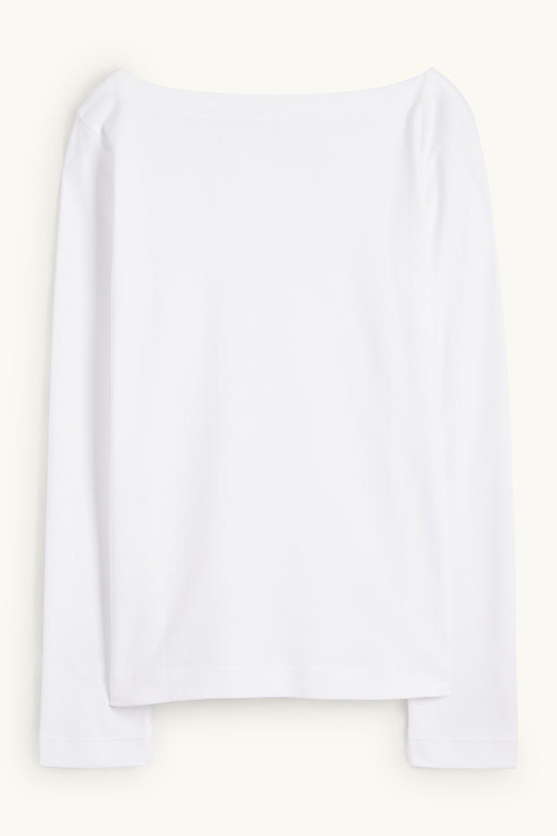 Dames - Basic longsleeve - wit