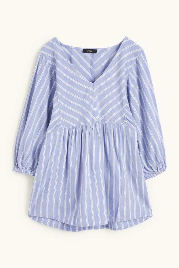 Donna - Blusa - a righe - azzurro