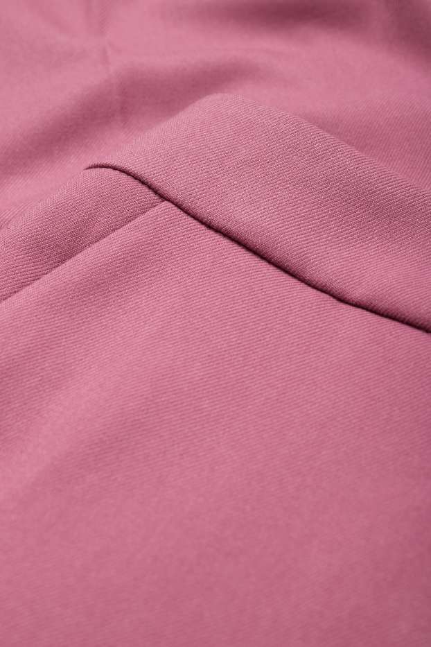 Women - Cloth trousers - mid-rise waist - straight fit - dark rose