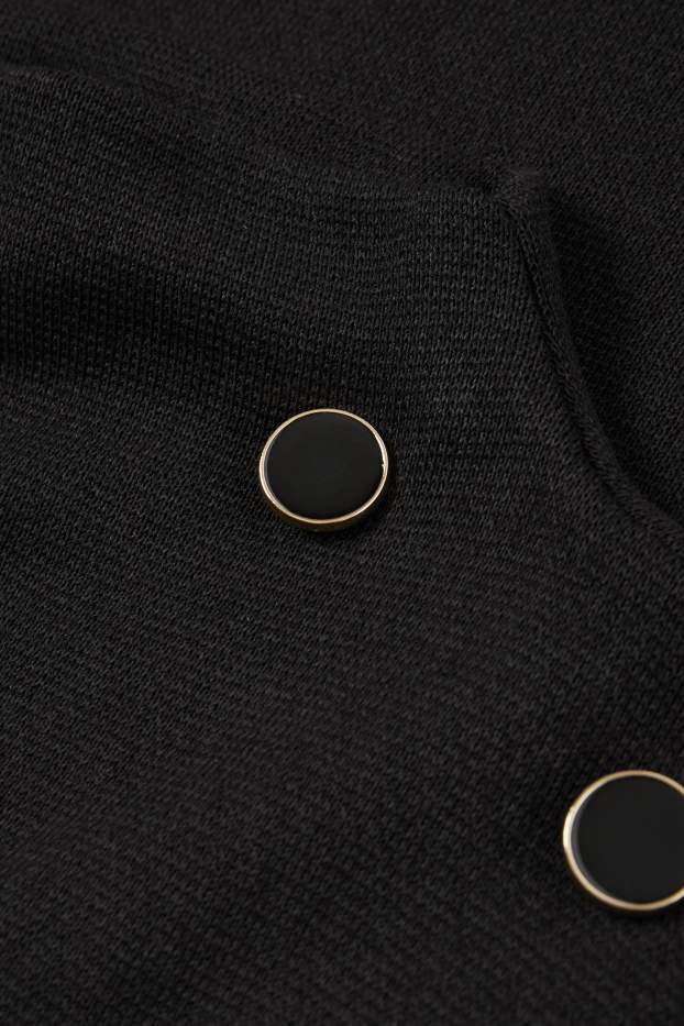 Damen - Strickkleid - schwarz