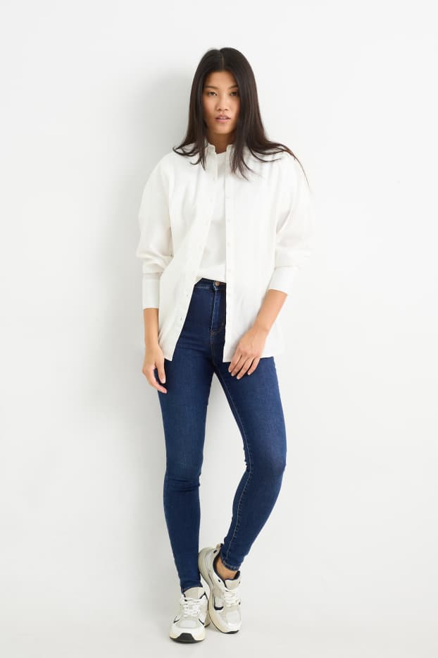 Dámské - Jegging jeans - high waist - džíny - tmavomodré