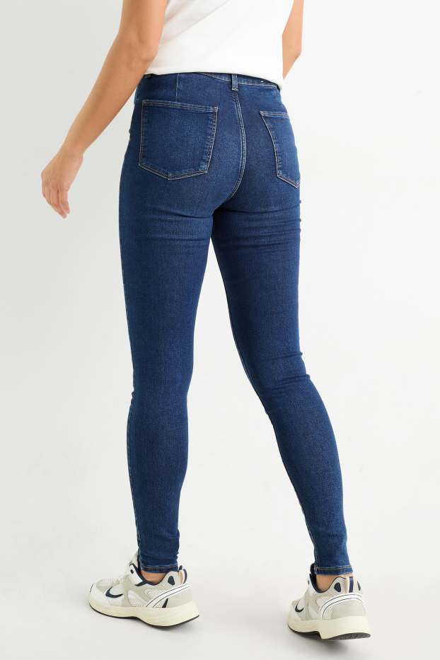 Dámské - Jegging jeans - high waist - džíny - tmavomodré