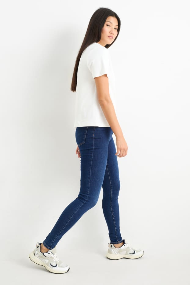 Dámské - Jegging jeans - high waist - džíny - tmavomodré