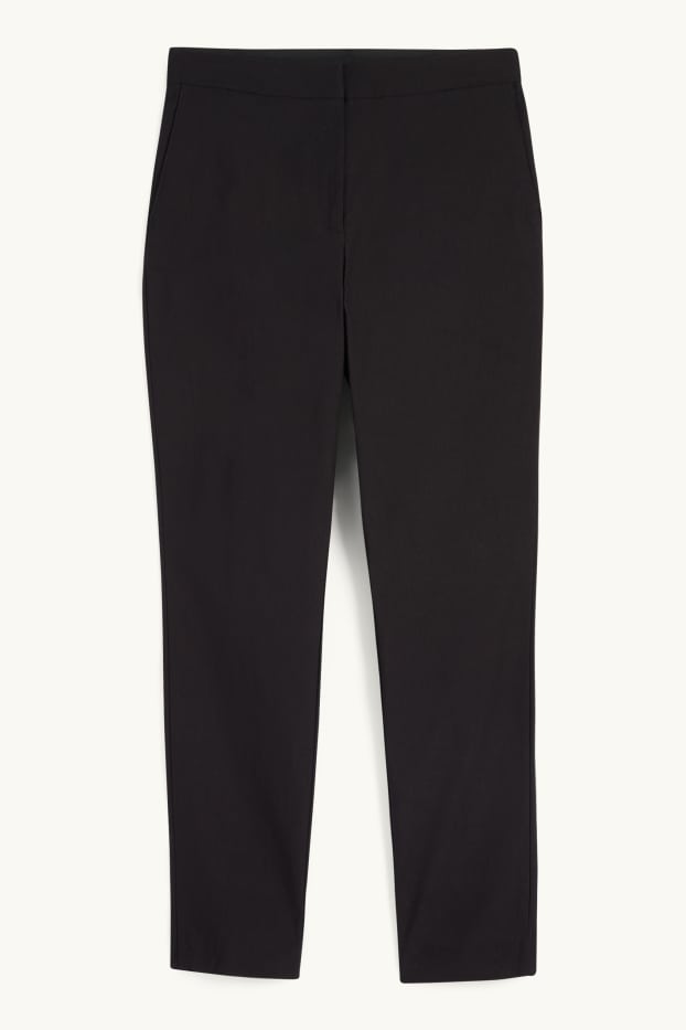 Donna - Pantaloni - vita media - slim fit - nero