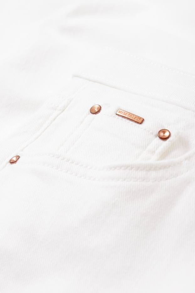 Dames - Wide leg jeans - mid waist - crème wit