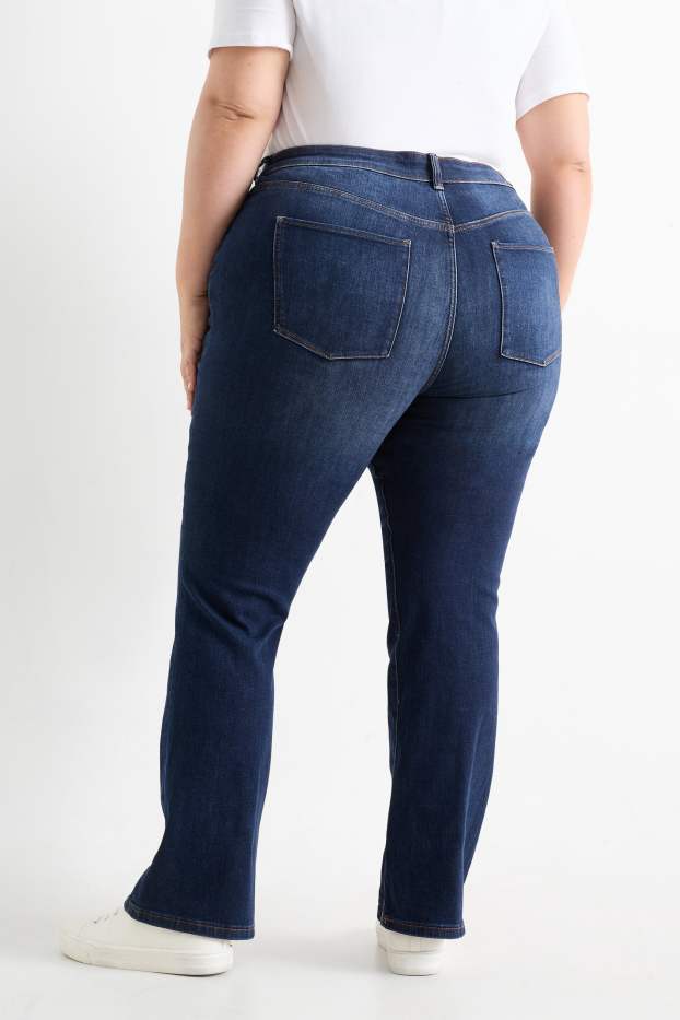 Dona - Bootcut jeans - mid waist - texà blau fosc