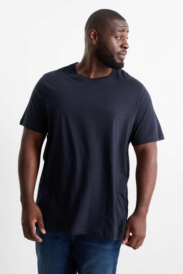 Heren - T-shirt - donkerblauw