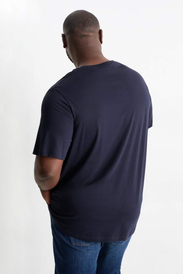 Heren - T-shirt - donkerblauw