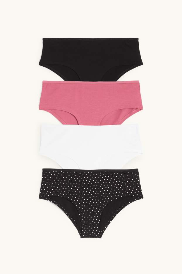 Dames - Set van 4 - hipster - zwart