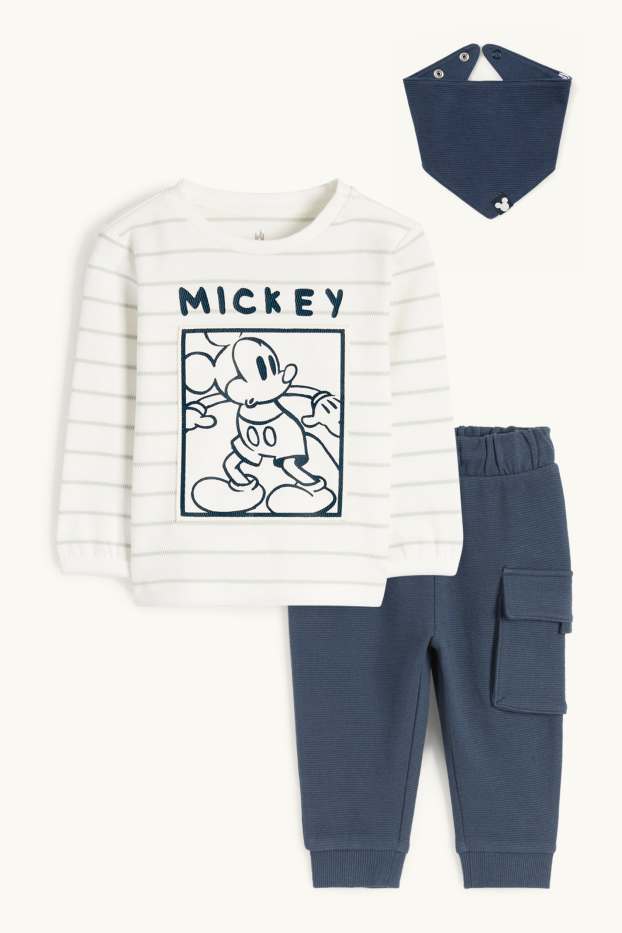 Baby: jongens - Mickey Mouse - baby-outfit - 3-delig - wit