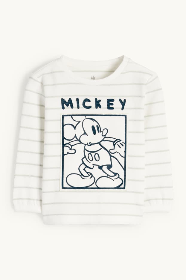 Baby: jongens - Mickey Mouse - baby-outfit - 3-delig - wit