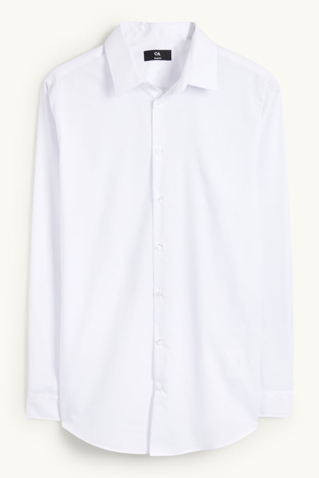 Herren - Businesshemd - Slim Fit - Kent - weiss
