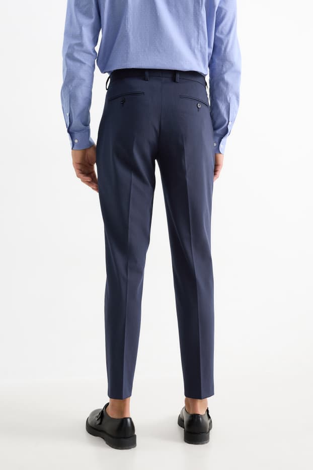 Uomo - Pantaloni coordinabili - slim fit - Flex - 4 Way Stretch - blu scuro