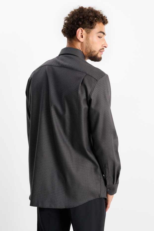 Herren - Businesshemd - Regular Fit - Cutaway - bügelfrei  - dunkelgrau