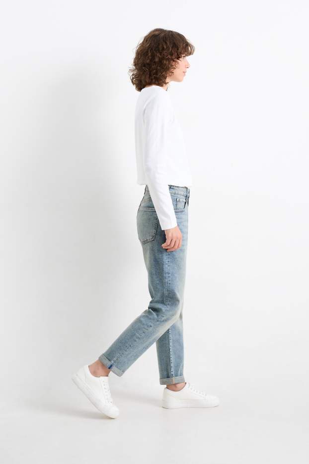 Dona - Boyfriend Jeans - mid waist - texà blau clar