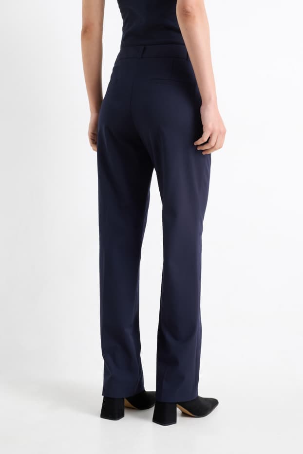 Donna - Pantaloni business - vita media - straight fit - Mix & Match - blu scuro