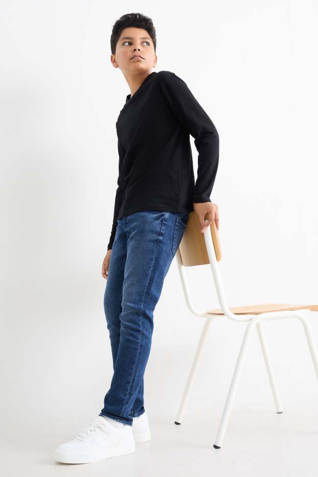 Copii - Băieți - Multipack 2 perechi - slim jeans - betelie extra-lată - gri