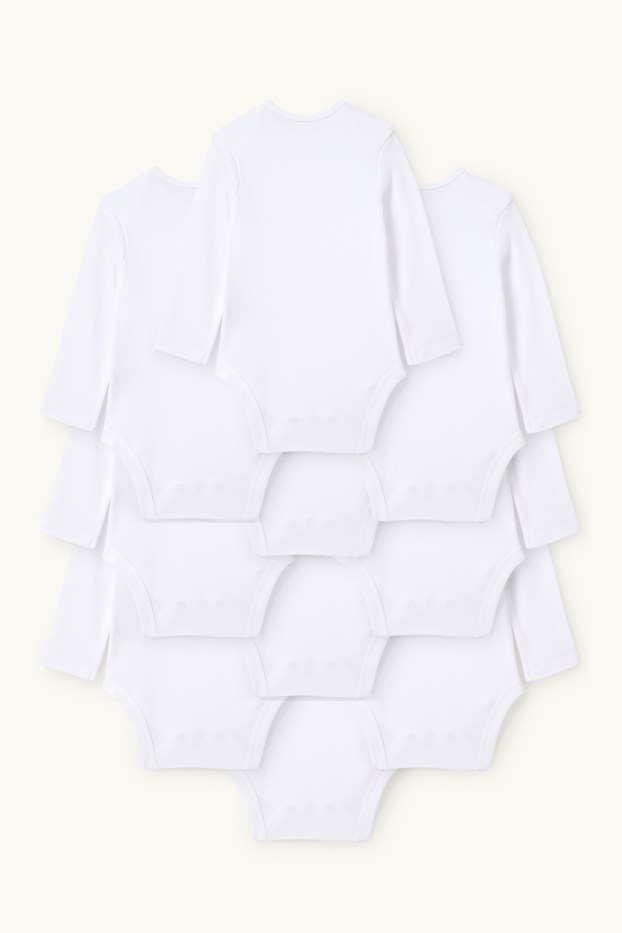 Unisex - Multipack 10er - Baby-Body - weiss