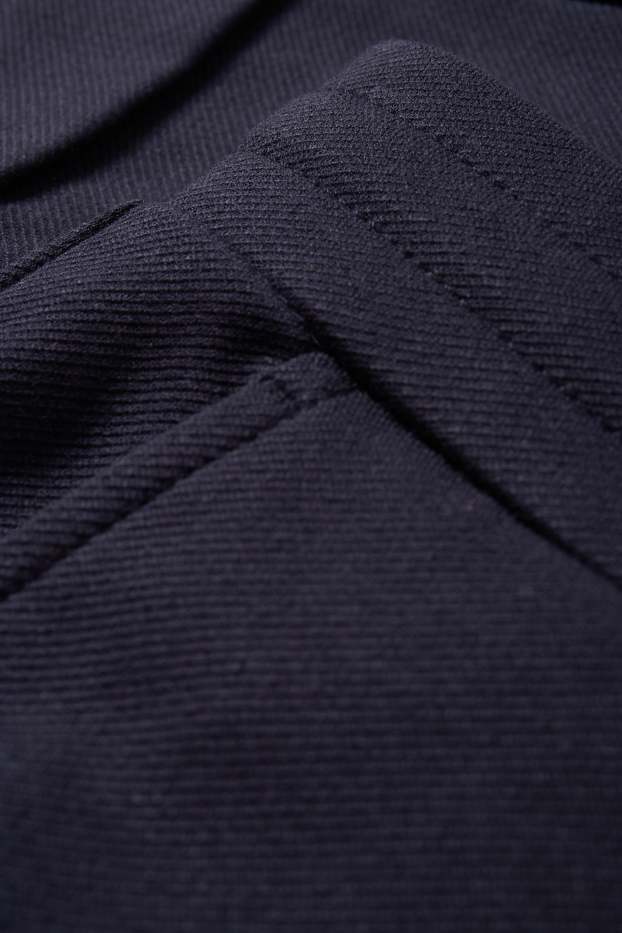 Femmes - Pantalon en jersey - mid waist - tapered fit - bleu foncé