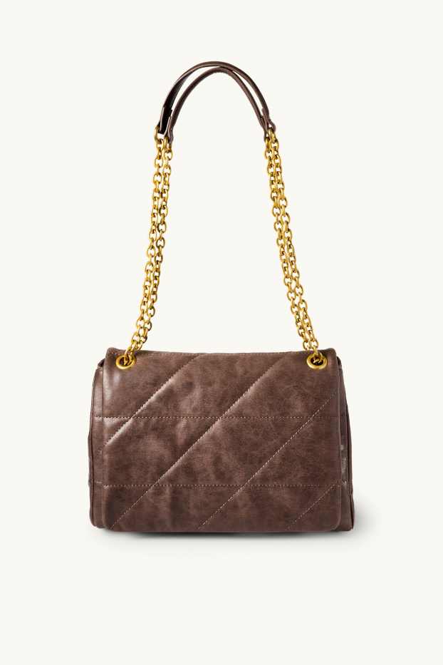 Damen - Tasche - Lederimitat - dunkelbraun