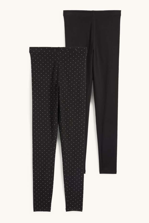 Femei - Multipack 2 buc. - colanți basic - negru