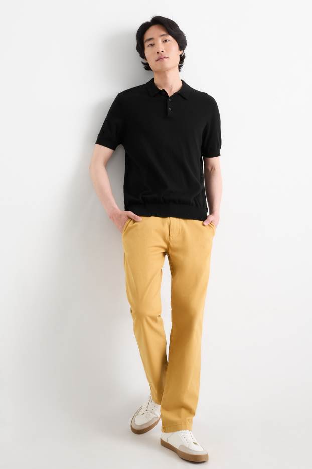 Home - Pantalons xinos - regular fit - groc mostassa