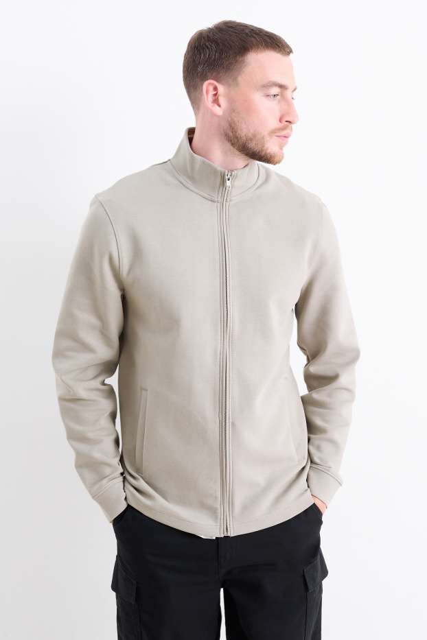 Men - Zip-through sweatshirt - light gray