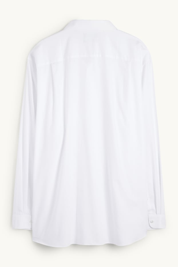 Hommes - Chemise - regular fit - col kent - facile à repasser - blanc crème