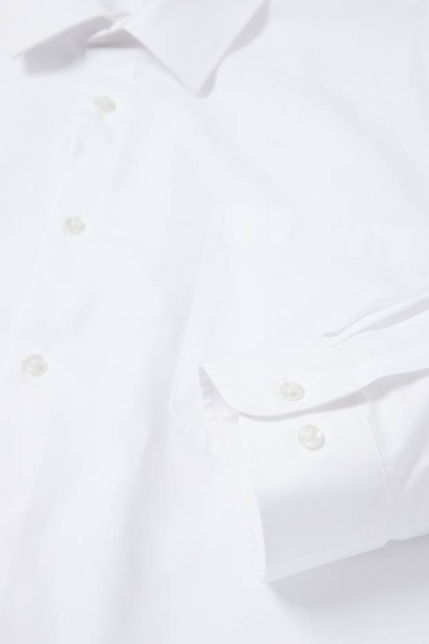Hommes - Chemise - regular fit - col kent - facile à repasser - blanc crème