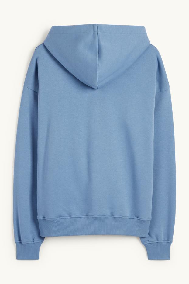 Hommes - Sweat à capuche oversize - bleu