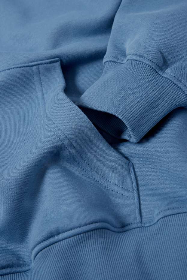 Hommes - Sweat à capuche oversize - bleu