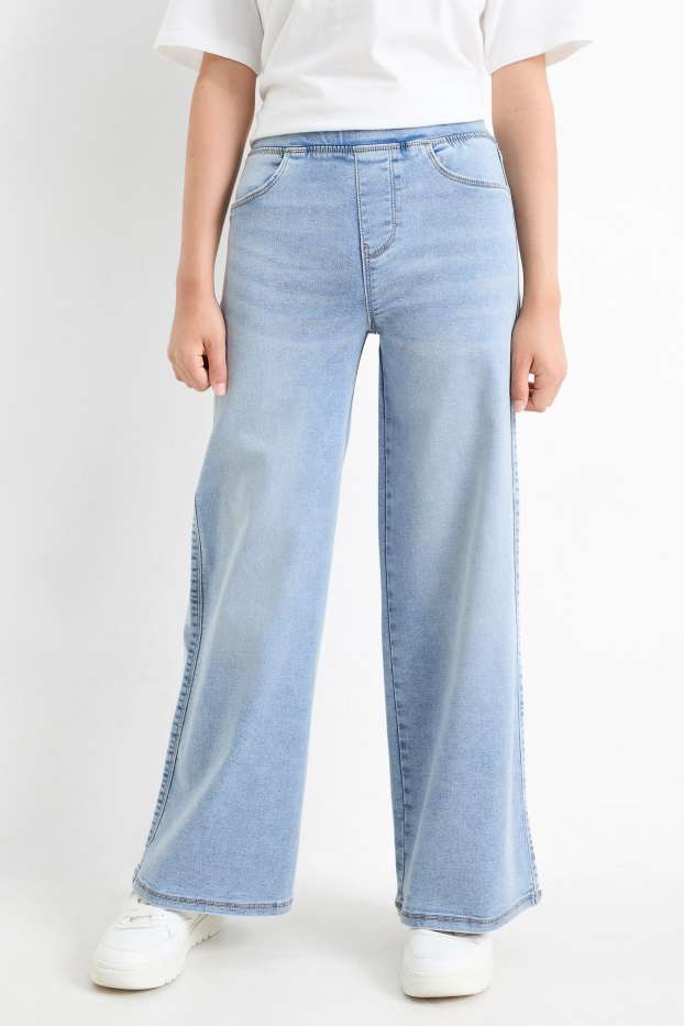 Nena - Texans jeggings wide leg - texà blau clar