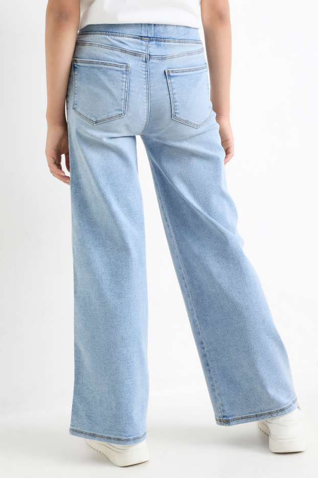 Nena - Texans jeggings wide leg - texà blau clar