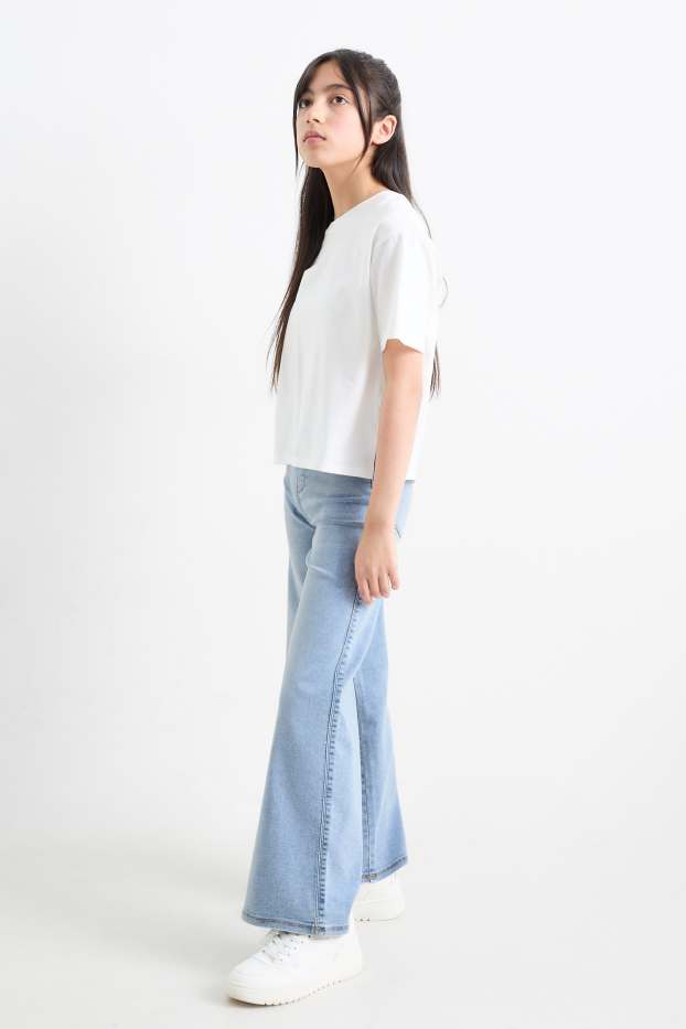 Nena - Texans jeggings wide leg - texà blau clar
