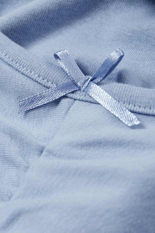 Women - Cropped long sleeve top - blue