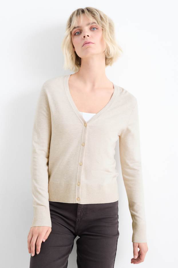 Women - Cardigan - light beige