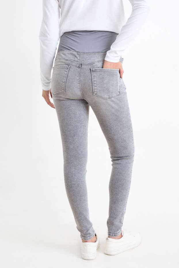 Femmes - Jean de grossesse - skinny jean - LYCRA® - jean gris clair