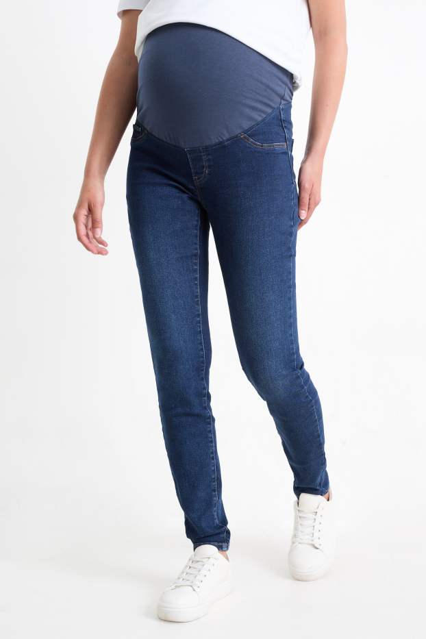 Dames - Zwangerschapsjeans - jegging jeans - jeansdonkerblauw