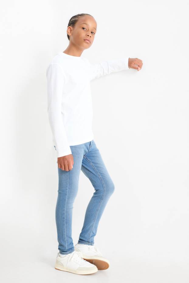 Nen - Paquet de 2 - skinny jeans - cinturilla extraestreta - texà blau