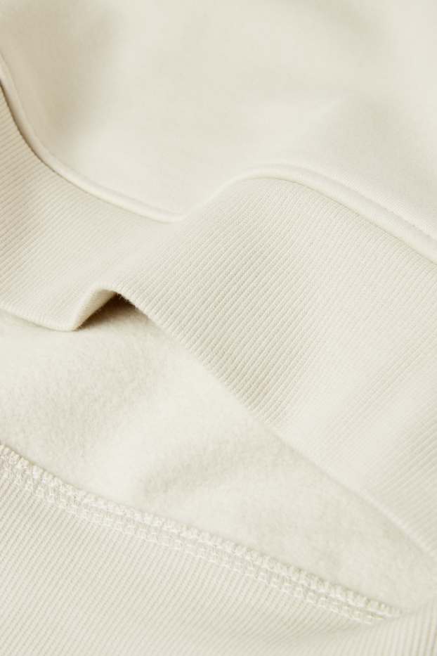 Hommes - Sweat à capuche - beige
